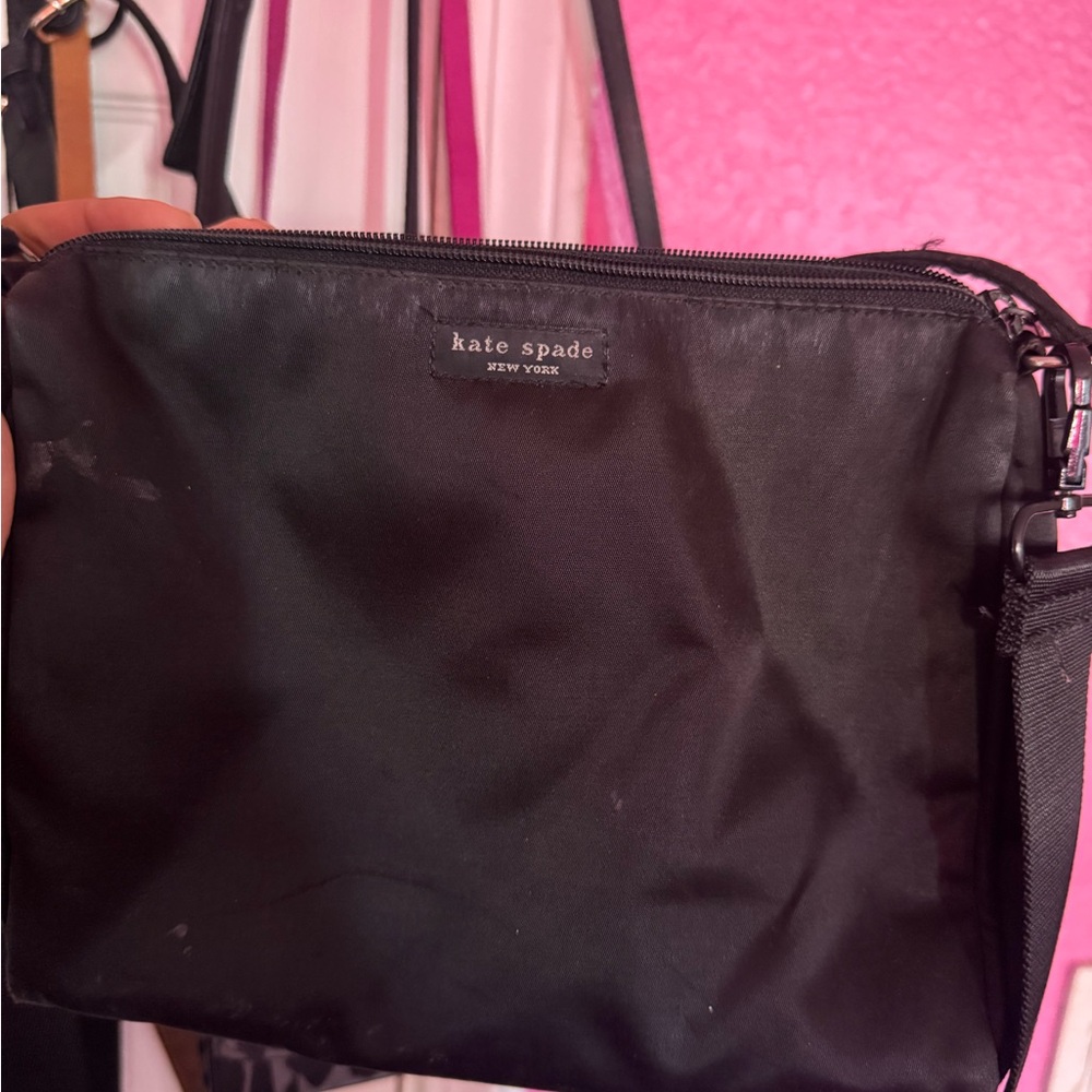 Kate Spade Elegant Black Nylon Crossbody Bag